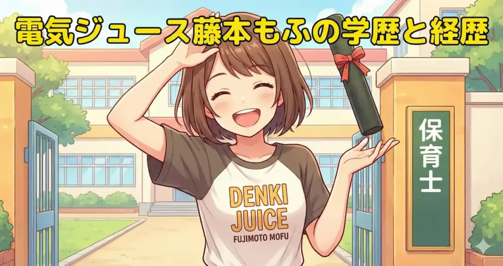 電気ジュース藤本もふの学歴と経歴｜元保育士で大学出身の意外な学生時代のエピソード
