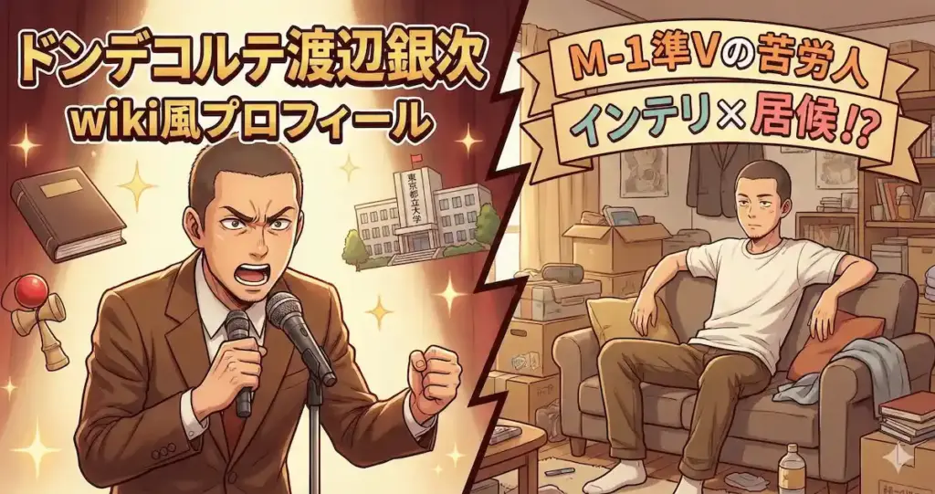 ドンデコルテ渡辺銀次wiki風プロフィール｜本名・身長・出身は？M-1準Vの苦労人