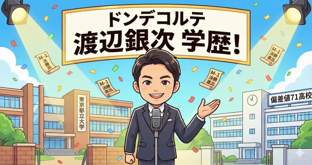 ドンデコルテ渡辺銀次の学歴は？偏差値71の高校と都立大卒の経歴