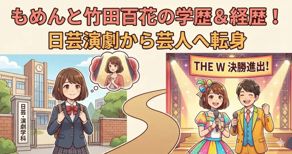 もめんと竹田百花の学歴と経歴｜日芸演劇学科で相方と出会い女優から芸人に転身！