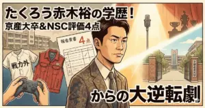 たくろう赤木裕の学歴!京都産業大学出身でNSCの評価4点からの大逆転劇