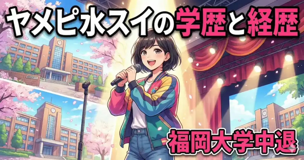 ヤメピ水分スイの学歴と経歴｜福岡大学中退でNSCへ？出身高校や中学も調査