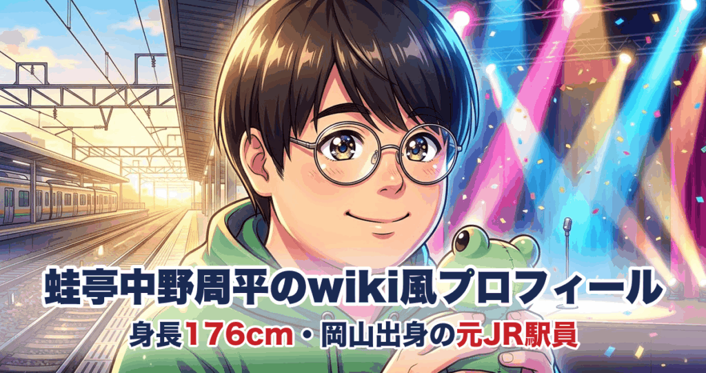 蛙亭中野周平のwiki風プロフィール 身長176cm・岡山出身の元JR駅員