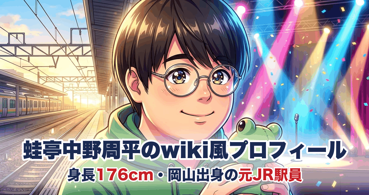 蛙亭中野周平のwiki風プロフィール 身長176cm・岡山出身の元JR駅員