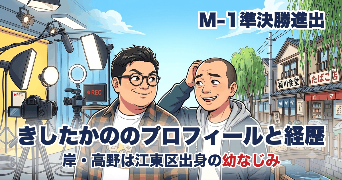 きしたかののプロフィールと経歴 岸・高野は江東区出身の幼なじみ